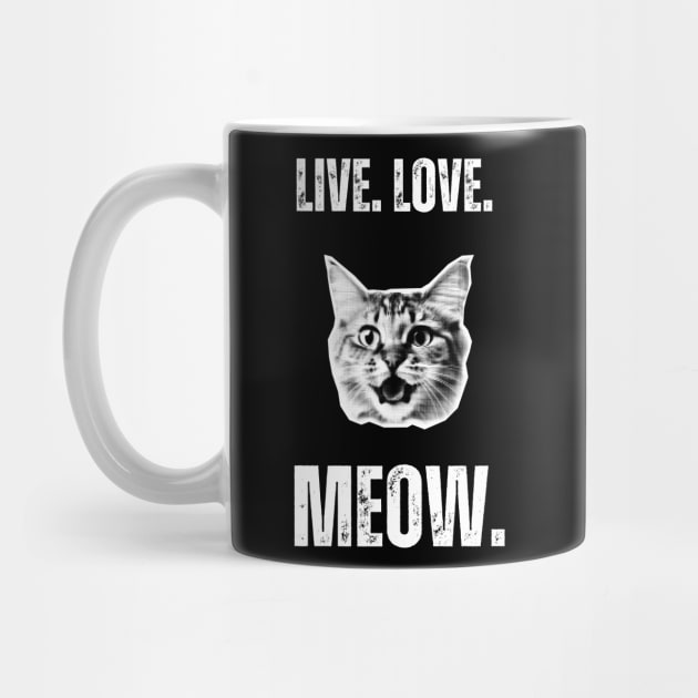 Live Love Meow by Golden Eagle Design Studio